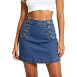 $9.99 – Belle Poque Jean Skirts for Women Denim Mini Skirt