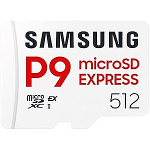 $99.00 – $99* | 512GB Samsung P9 microSD Express Memory Card at Amazon