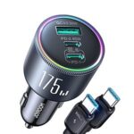 $12.49 – JOYROOM 175W Car Charger, 3-Port Car Charger USB C Fast Charge  AC