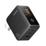 $22.40 – wegear 70W GaN USB C Charger Block with Smart Display & Touch Control, 3-Port PD3.0 Fast Wall Charger, Foldable Plug Power Adapter $22.4