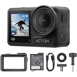 $181.00 – $181* | DJI Osmo Action 4 Essential Combo 4K/120fps Waterproof Action Camera at Amazon