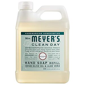$5.71 – SnS, AC | 33-Oz Mrs. MEYER’S CLEAN DAY Hand Soap Refill (Birchwood) at Amazon