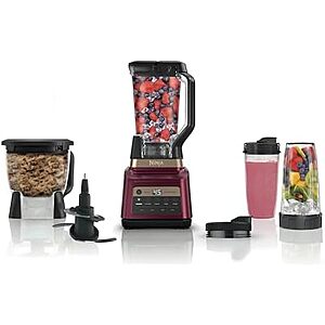 $149.99 – | Ninja Professional Plus Kitchen System, 1400WP, Auto-iQ, Red, BN801RD1BRN at Amazon