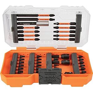 $19.99 – * | 40-Pc. Klein Tools 33801 Impact Driver Bit Set w/ Magnetic Nut Drivers at Amazon