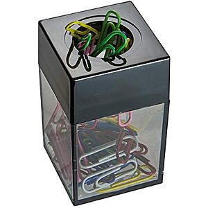 $0.99 – * | Officemate Magnetic Paper Clip Dispenser (Black/Smoke) at Amazon