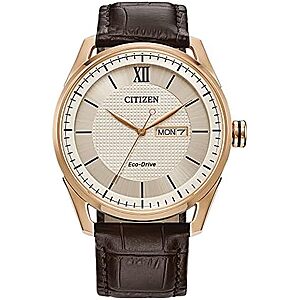 $176.14 – * | Citizen Men’s Classic Eco-Drive Watch with 3-Hand Day and Date at Amazon