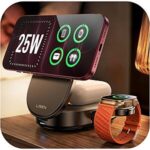 $23.99 – LISEN Qi2.2 25W 3-in-1 Wireless Charging Station for iPhone, Apple Watch & AirPods –  + Free Shipping w/ Prime or on $35+