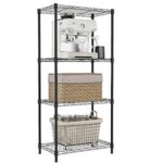 $19.99 – 4-Tier Izeuk Black Metal Wire Shelving Unit (17.7″W x 11.8″D x 41.9″H) – Lowest Price Ever at Amazon