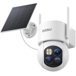 $109.99 – aosu T2 Dual-Lens 3K 360° PTZ Wireless Outdoor Security Camera w/ Solar Panel & 8x Zoom  + Free Shipping