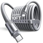$9.99 – Amazon Offers 10′ 240W Lisen USB-C to USB-C Fast Charging Cable for  + Free Shipping w/ Prime or on $35+