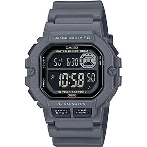 $23.97 – * | Casio WS-1400H Series Watch w/ 60-Lap Memory (Gray) at Amazon