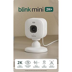 $30.99 – * | 2-Pack Blink Mini 2K+ (newest model) at Amazon