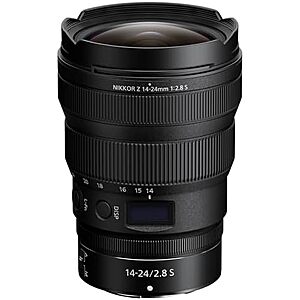 $1,896.95 – $1896.95* | Nikon NIKKOR Z 14-24mm f/2.8 S Wide-Angle Zoom Lens at Amazon
