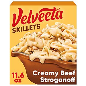 $2.82 – Velveeta Skillets One Pan Dinner Kit, Creamy Beef Stroganoff, 11.6 oz Box – Lowest Price Ever at Amazon
