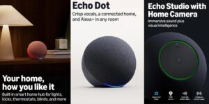 Amazon Echo Studio with Home Camera and First Dot with Smart Home Control Now Available