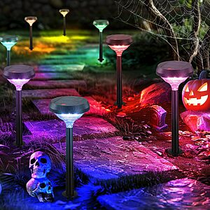 $14.99 – 2-Count Linkind Color-Changing Solar LED Pathway Lights w/ 12 Lighting Modes  + Free Shipping w/ Prime or on $35+
