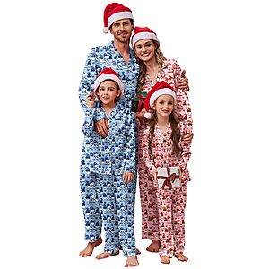 $11.99 – Ekouaer Pajamas for Women Satin Long Sleeve Pjs Button Down Lounge Set