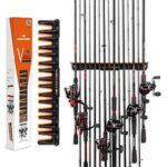 $9.98 – : KastKing Vertical Fishing Rod Holder, Wall-Mounted Rack for 15 Rods or Combos, Black/Orange at Amazon