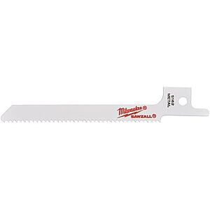 $9.05 – | 5-Pack Milwaukee 3-5/8″ L Reciprocating Saw Blade at Amazon