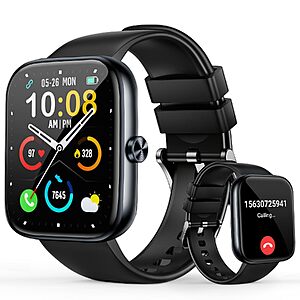 $7.99 – MFVLP 1.83″ HD Fitness Watch w/ Bluetooth Calling, 110+ Sports Modes & IP68 Waterproofing (Various Colors) –  + Free Shipping w/ Prime or on $35+