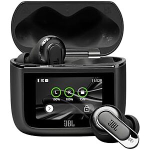 $199.95 – * | JBL Tour Pro 3 True Wireless Earbuds, Smart Noise Cancelling – Black at Amazon