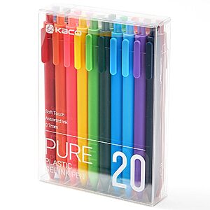 $8.97 – 20-Count Kaco Pure 0.7mm Assorted Color Gel Pens  w/ S&S + Free Shipping w/ Prime or on $35+