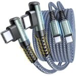 $4.99 – 2-Pack 6.6′ Ainope 60W USB-C to USB-C Fast Charging Cable w/ 90° Right Angle (Grey)  + Free Shipping w/ Prime or on $35+