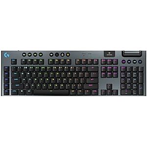 $116.99 – * | Logitech G915 X Lightspeed Wireless Gaming Keyboard (Clicky) – Black at Amazon