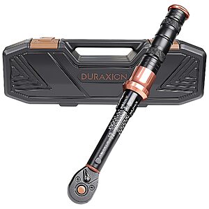 $19.97 – Duraxion 1/4″ Drive 20-240 In-Lb Dual-Range Click Torque Wrench –  + Free Shipping w/ Prime or on $35+