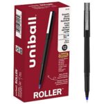 $7.87 – uniball™ Rollerball Pens, Micro Point (0.5mm), Blue, 12 Pack – Quick-drying precise strokes, acid-free archival ink, protects against water, fading & fraud at a low price on Amazon