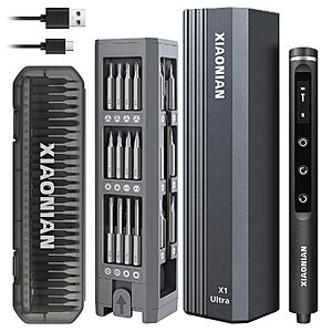 $19.99 – 76-in-1 Electric Precision Screwdriver Set w/ 5 Torque Settings, USB-C Charging & LED:  + Free Shipping w/ Prime or on $35+