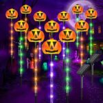 $10.49 – 12-Pack Solar Halloween Pumpkin Pathway Stake Lights Drop to Lowest Price Ever with Prime Membership and Promo Code