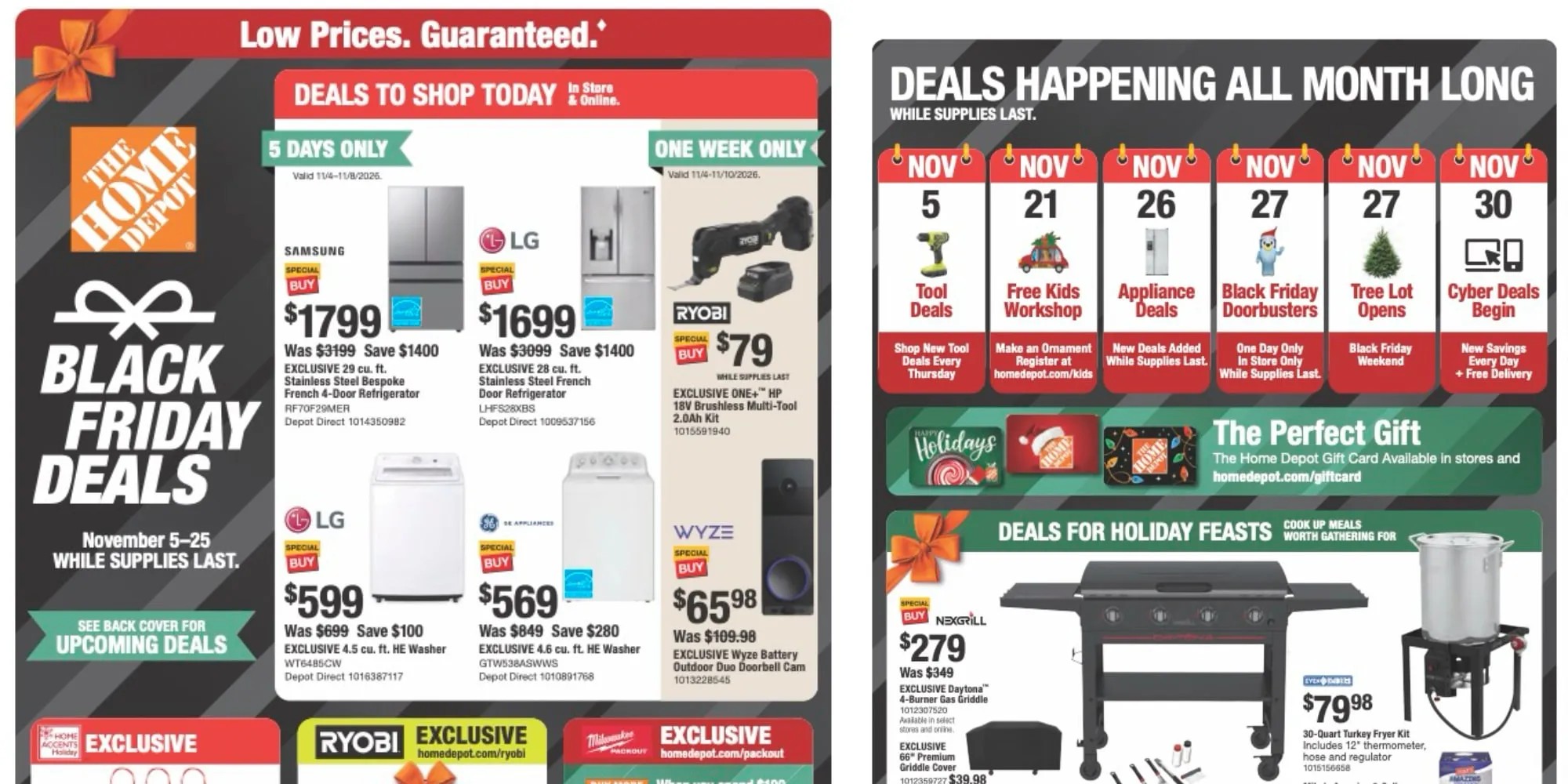 Official Home Depot 2026 Black Friday Savings Event ad
