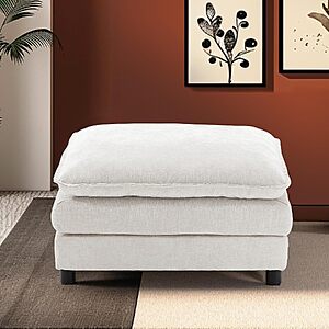 $29.99 – 35″ VIKAYAMICS Chenille Cloud Ottoman Footstool (Various Colors) – 50% Off with Promo Code and Free Shipping w/ Prime or on $35+