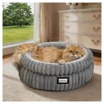 $14.99 – BALANCE 20″ Round Faux Fur Dog & Cat Bed (Gray) –  & More + Free Shipping w/ Prime or on $35+
