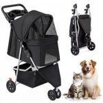 $35.73 – * | 3 Wheel Pet Stroller for Dogs and Cats, Foldable Design at Amazon