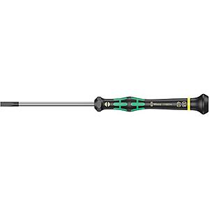 $5.33 – * | Wera Kraftform Micro 2035 Slotted Electronics Precision Screwdriver (4mm x 80mm) at Amazon