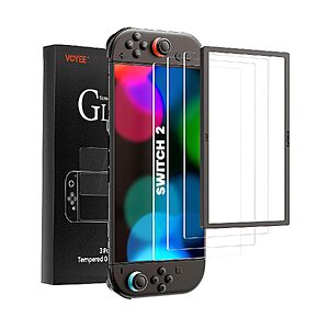 $4.79 – 3-Pack VOYEE 7.9″ Tempered Glass Screen Protector for Nintendo Switch 2 Down to Lowest Price Ever with Prime or on $35+ Orders