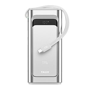 $17.29 – 10000mAh TALIX 100W Portable Charger Power Bank w/ Built-In USB-C Cable  + Free Shipping w/ Prime or on $35+