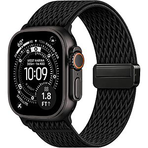 $4.99 – TreasureMax Stretchy Nylon Apple Watch Sport Band w/ Magnetic Clasp (38-49mm, Various Colors) –  + Free Shipping with Prime or on $35+