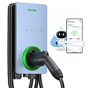$426.00 – Autel Home EV Charger up to 50A, J1772 Hardwired Level 2 Charger, 25ft Cable | Up to 46 Mi/Hr, Smart WiFi&Bluetooth App Control, Indoor/Outdoor Rated