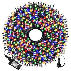 $8.49 – XTF2015 105FT 300 LED Multicolor Christmas String Lights w/ 8 Modes –  + Free Shipping w/ Prime or on $35+