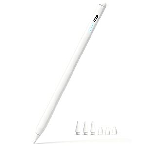 $5.93 – JEDOUBAL Palm Rejection & Tilt Sensitive Fast Charge Stylus Pen for iPad 2018-2026 (White) – Lowest Price Ever at Amazon