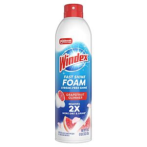 $2.82 – 19-Oz Windex Fast Shine Foam Glass Cleaner Spray (Grapefruit) –  w/ S&S + Free Shipping w/ Prime or on orders over $35