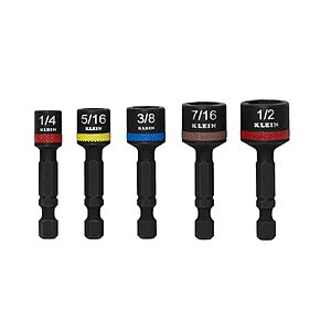 $15.98 – Klein Tools 5-Piece Magnetic Impact Nut Setter / Driver Set on Sale for Lowest Price Ever at Amazon and Lowe’s