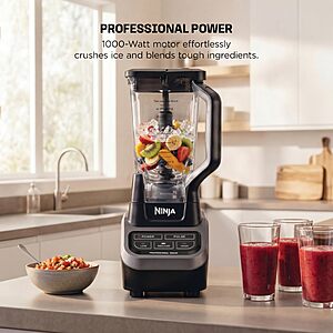 $79.99 – Ninja Professional Blender, 1000W, Total Crushing Tech, 72oz Pitcher, BL610 on Sale for