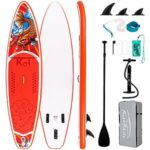 $77.99 – FEATH-R-LITE Inflatable Stand Up Paddle Board with Beginner SUP Accessories – (Code: E7M636LG)
