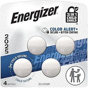 $3.74 – SnS, AC * | 4-Pk Energizer 3V Lithium Coin 2025 Batteries w/ 3-in-1 Child Shield at Amazon