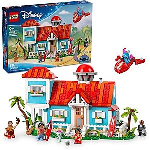 $45.00 – $45 | 834-Piece LEGO Disney: Lilo & Stitch – Lilo and Stitch Beach House (43268, 2025) at Amazon
