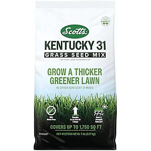 $14.99 – | Scotts Kentucky 31 Grass Seed Mix, 7 lbs. at Amazon